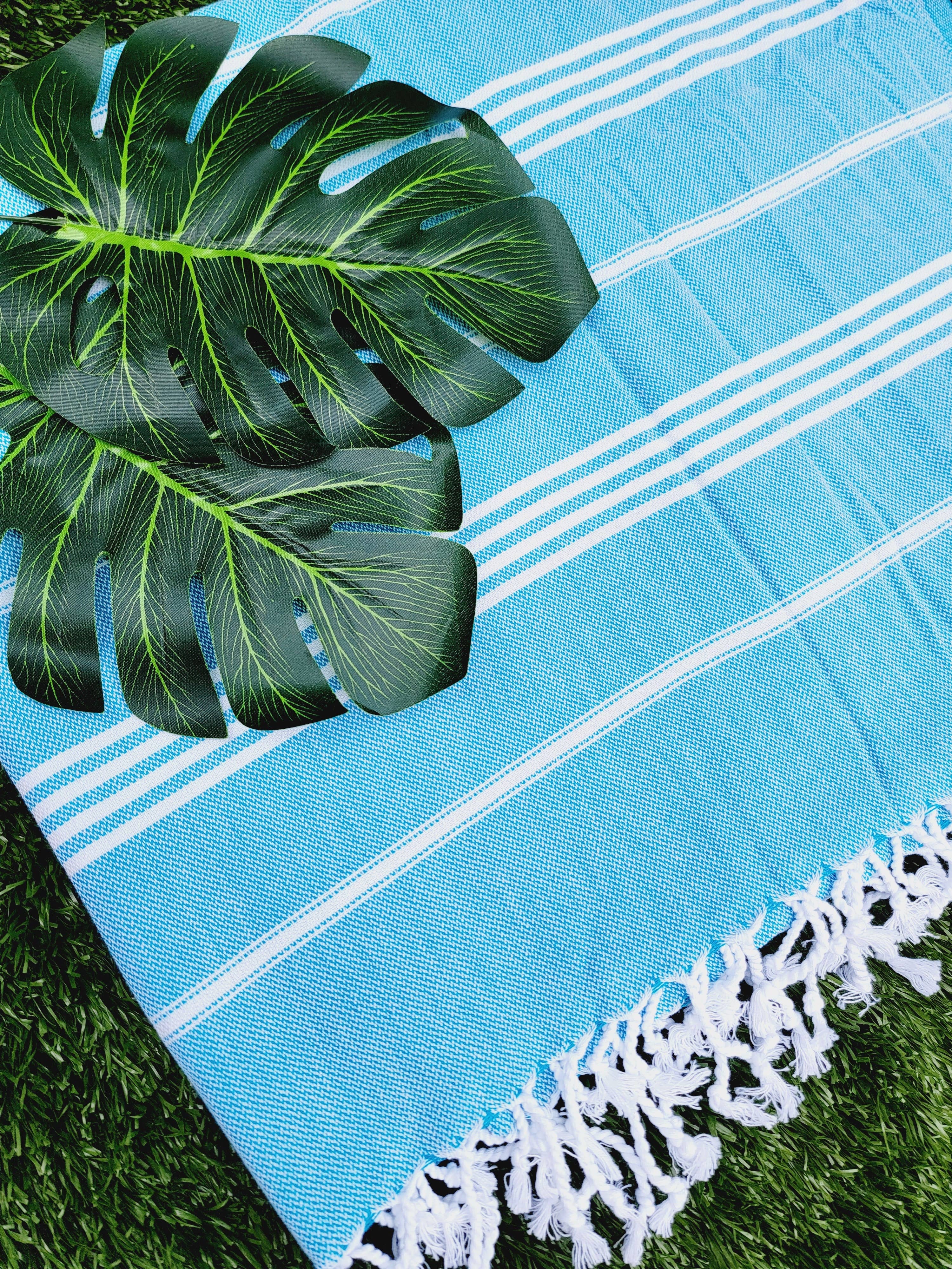 EBRU Home - Vente Serviette de plage - Ensemble de 10 serviettes de plage, ensemble de serviettes sans sable assorties, serviette personnalisée21