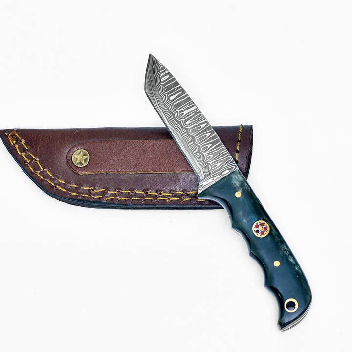 Titan International - Wholesale Pocket Knife/Holder - Damascus Steel EDC Style Tanto Compacto TD-10xs1