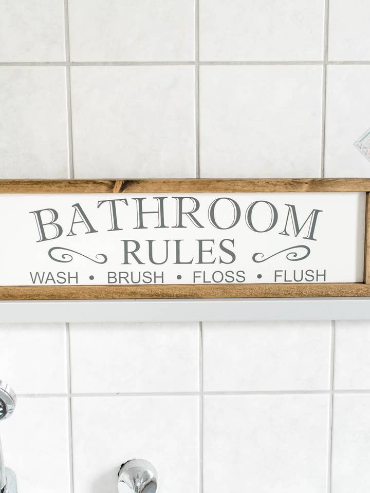 Bathroom Wall Decor, Bathroom Rules for wholesale by TCB Designs Florida