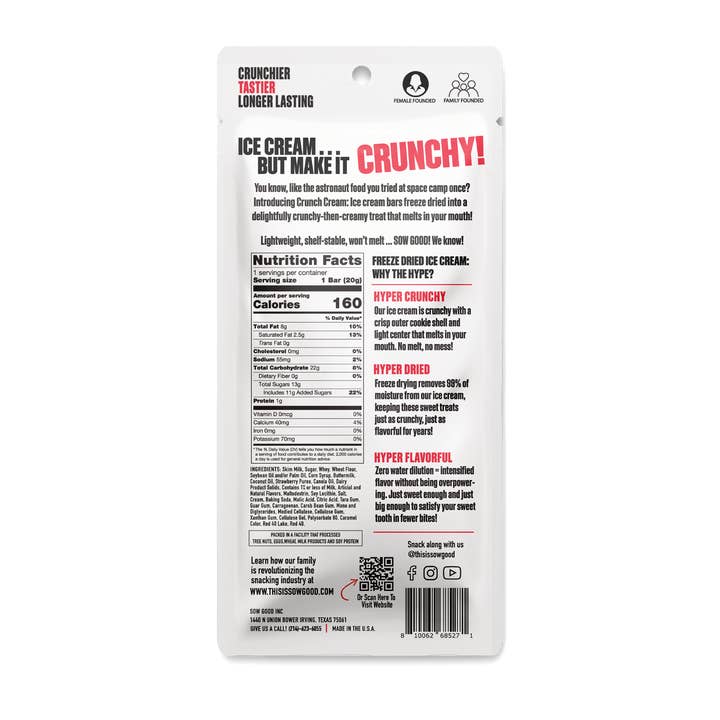 Sow Good Inc - Wholesale Ice Cream/Sorbet - Berry Crunch Ice Cream Bar1