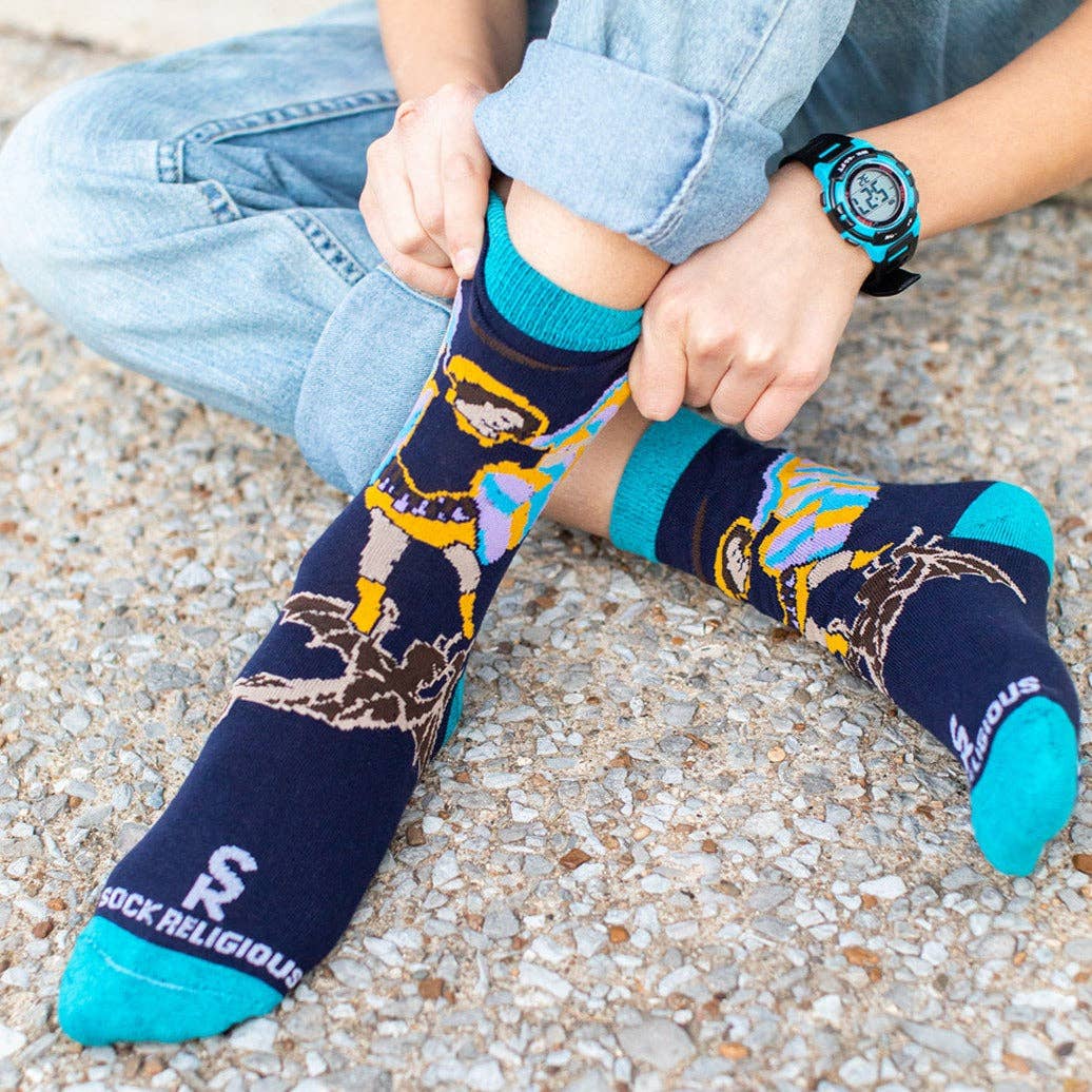 Sock Religious - Wholesale Socks - Kids - St. Michael Kids Socks1