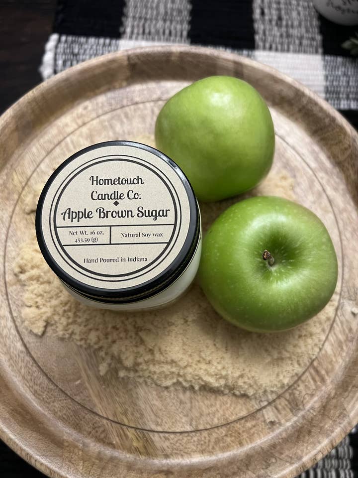 Soy Wax Mason Jar Candle - Apple Brown Sugar for wholesale by Hometouch Candle Co.