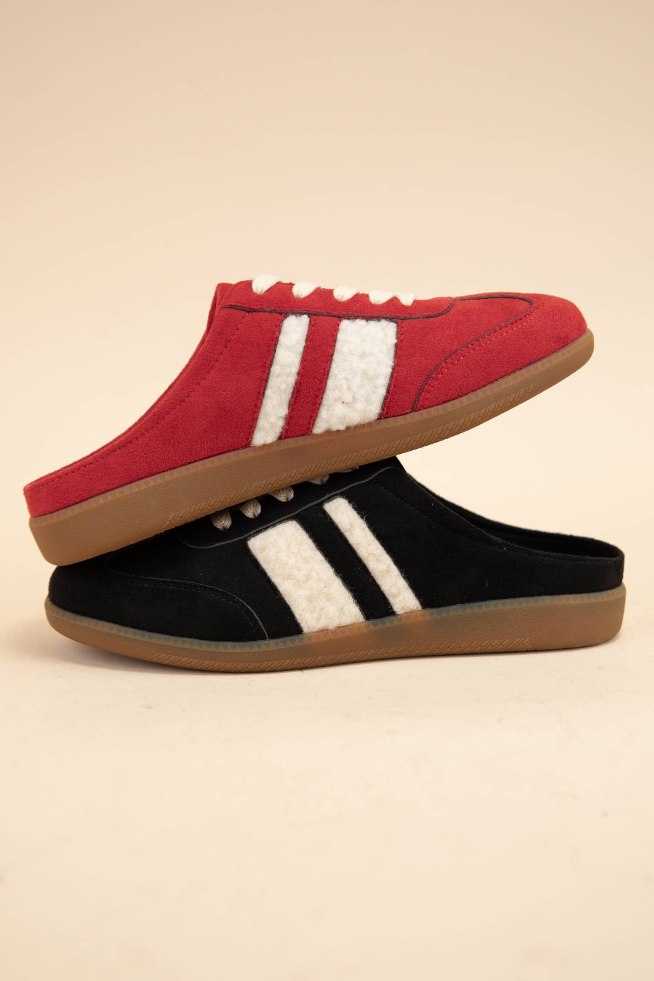 CCOCCI - Wholesale Lifestyle Sneakers - Women's - SANDRA FUR STRIPE DESIGN BACKLESS MULE COURT SNEAKERS18