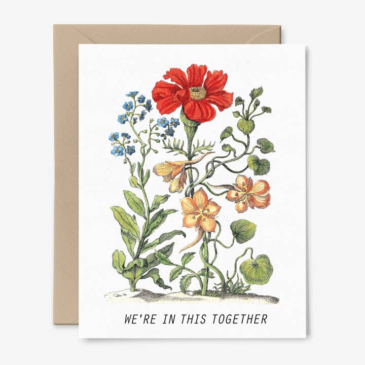 We're In This Together | Botanical Sympathy Card | Floral for wholesale by Hemlock House Studio