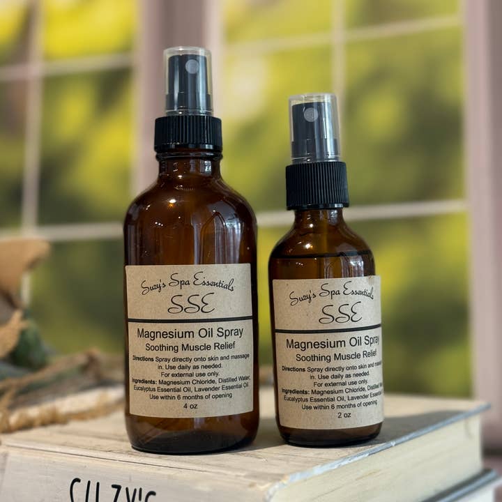 Suzy Spa Essentials - Wholesale Aromatherapy Mist - Magnesium Oil – Lavender + Eucalyptus Muscle & Sleep Spray0