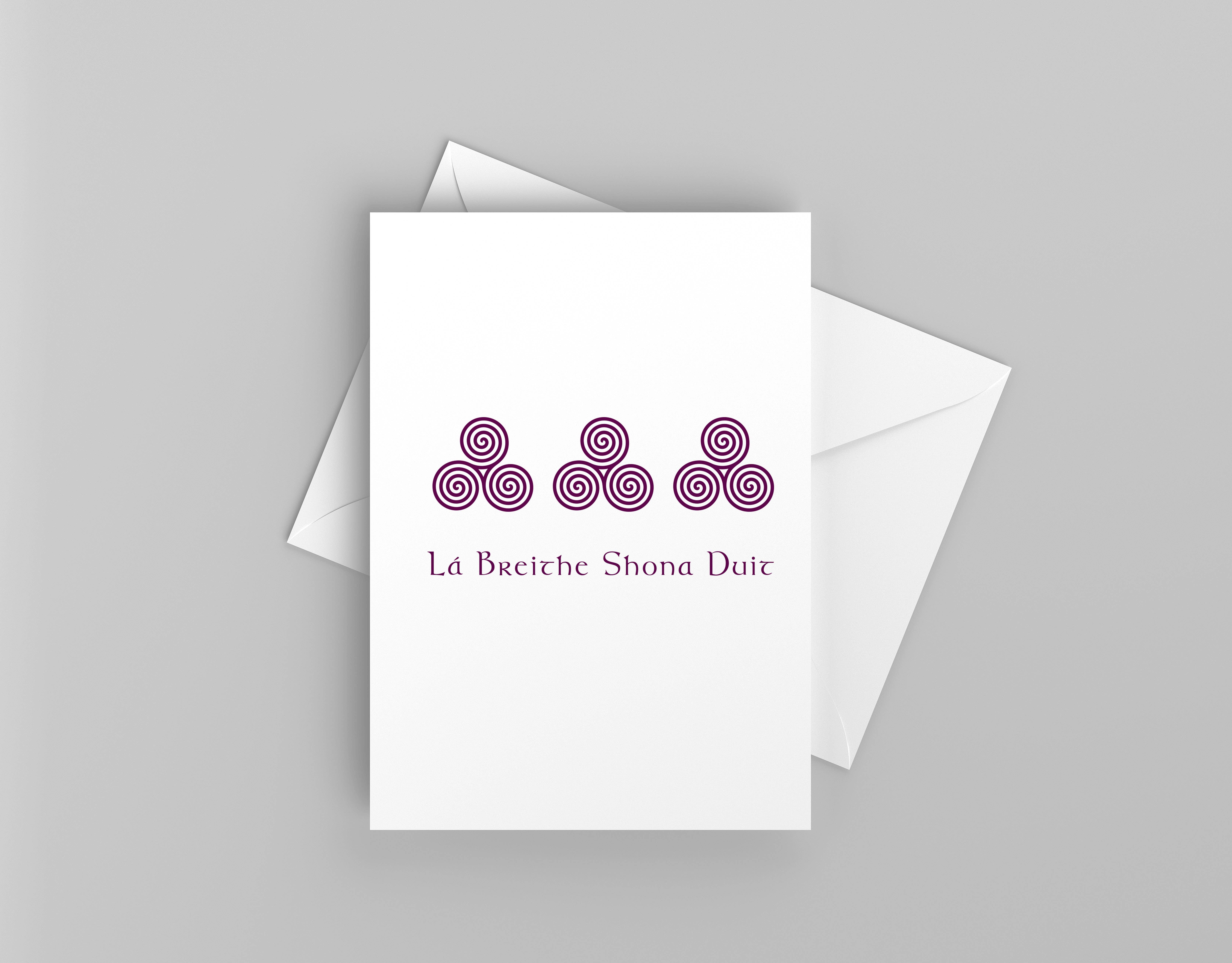 The Cherry Paper Co - Vendita all'ingrosso Biglietti di auguri - Biglietto di auguri irlandese Lá Breithe Shona Duit A6