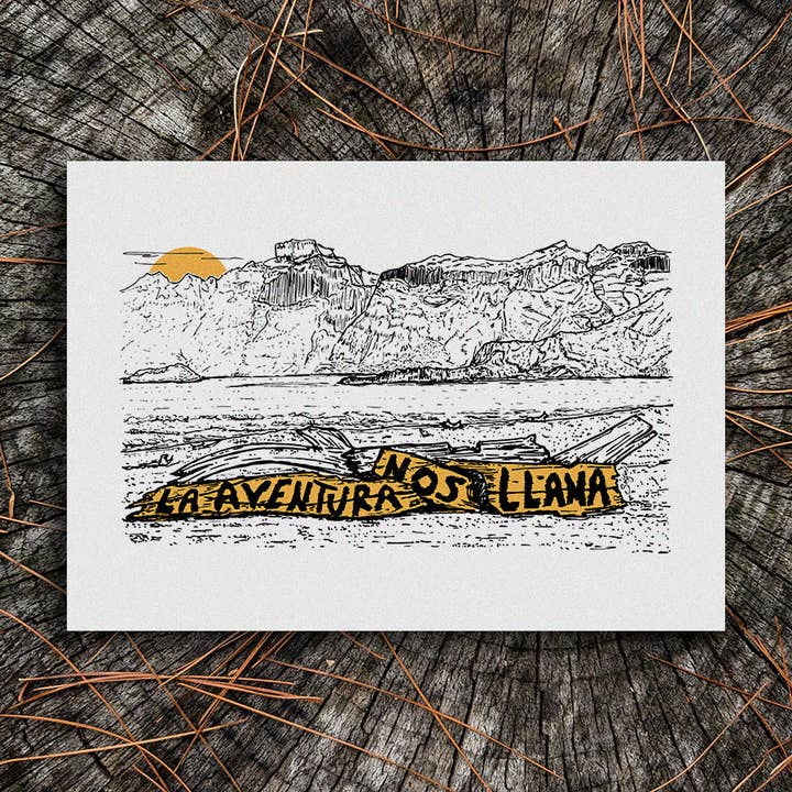 La aventura nos lama | Road's End Adventure Art Print voor wholesale door Soijen Illustrations