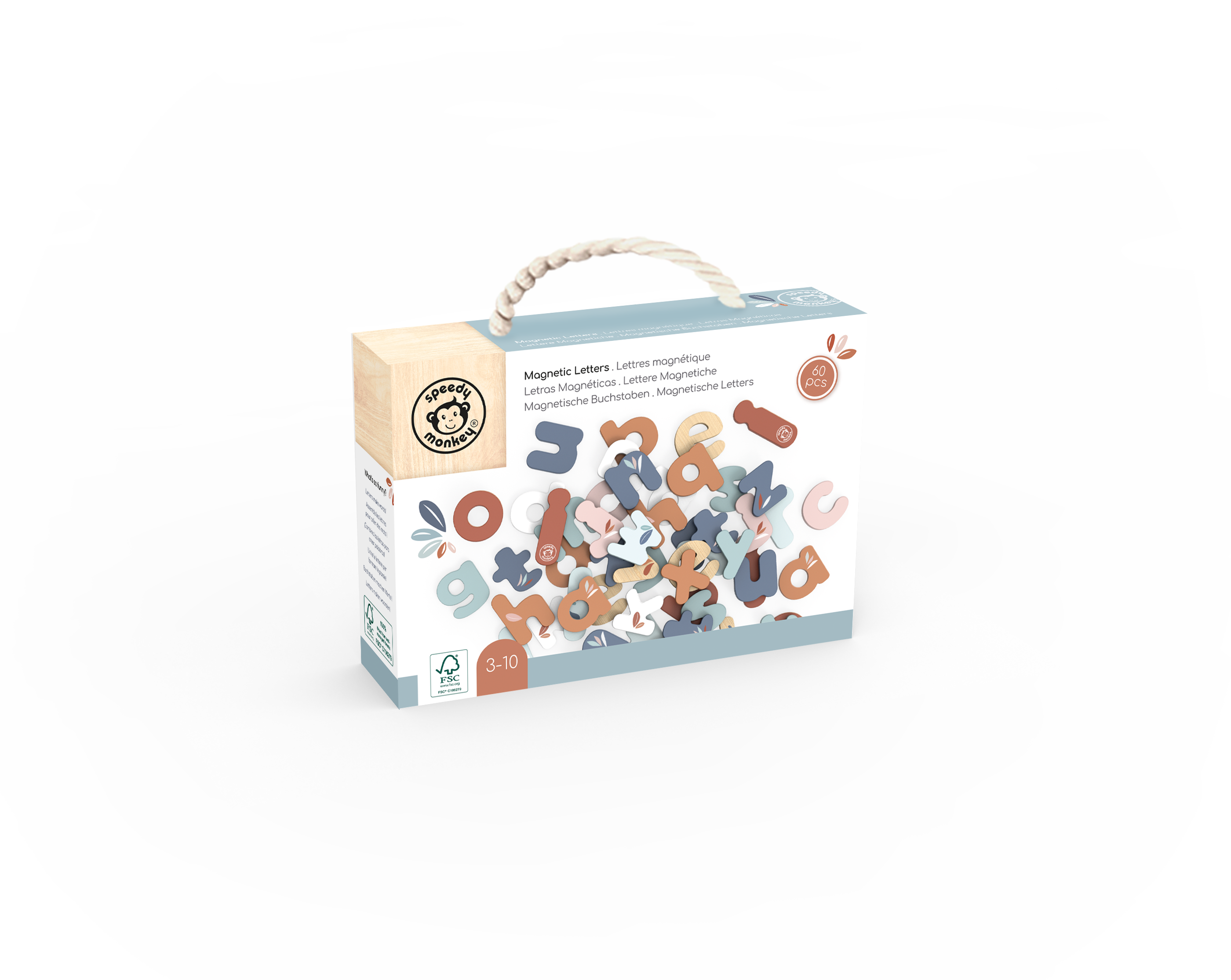 Speedy Monkey - Wholesale Toy Set - Kids - Magnetic Letters 60 pcs3