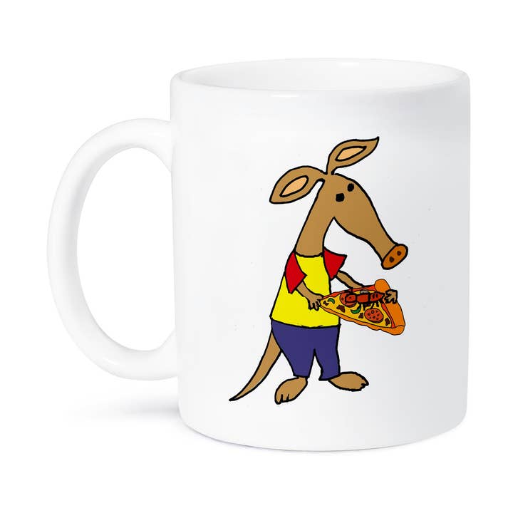 3dRose - Wholesale Coffee Mug - 3dRose, Funny Cute Aardvark eating Pizza Cartoon, Mug8