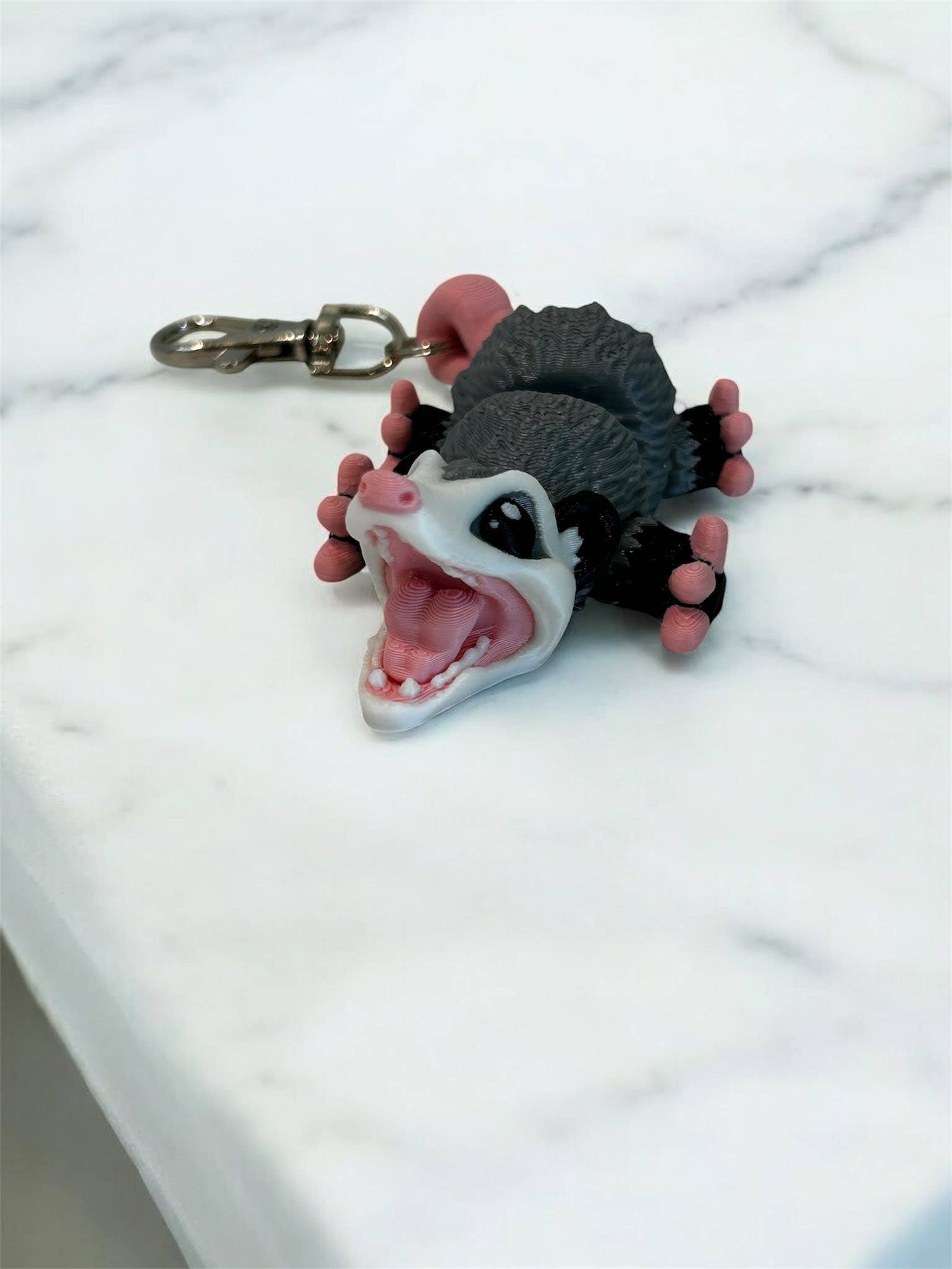 3D in Paradise – Engroshandel Nøglering - Unisex – Possum Opossum nøglering taskering taskeophæng 3D-printet2