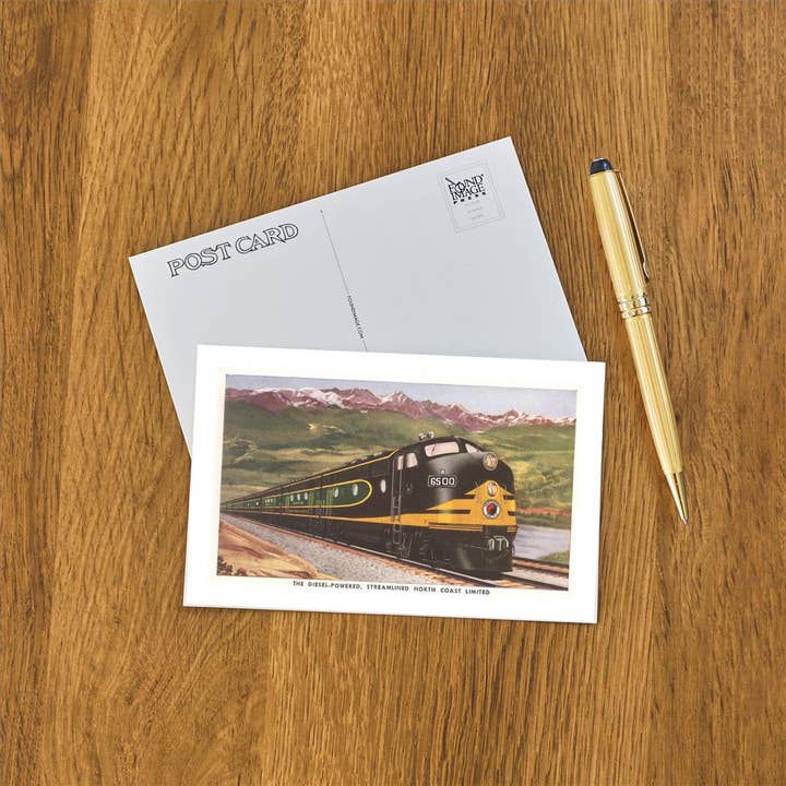 Found Image Press – Großhandel Postkarten – Postkarte RR-206 Stromlinienförmiger Dieselzug1