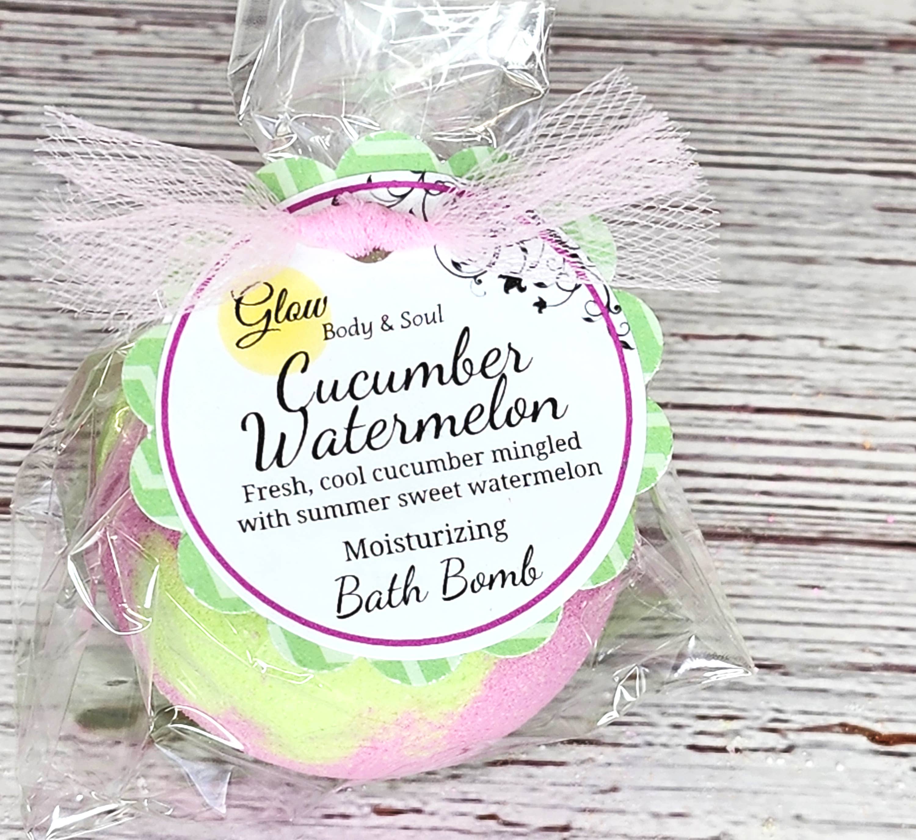 Glow Body and Soul - Wholesale Bath Bomb/Fizz - Cucumber Watermelon Bath Bomb Fizzy Moisturizing Bath Bomb2
