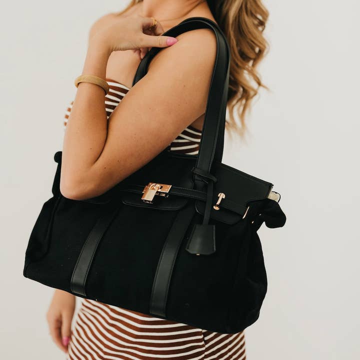 Bolso de Lona y Cuero Vegano Cadence para venta al por mayor de Pretty Simple