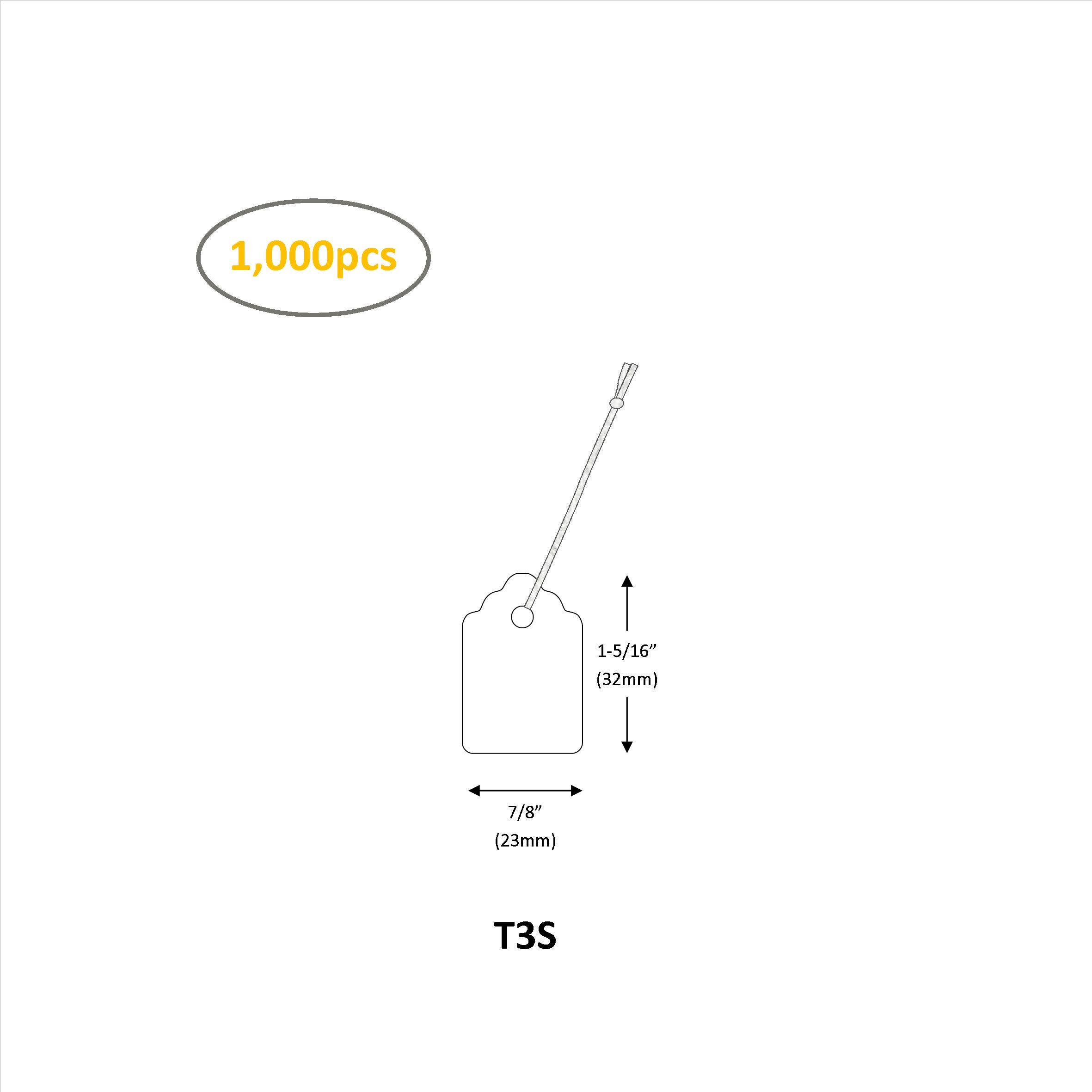 Suburban Sales – Engroshandel Gaveetiket – Strung papirmærker med flæsekant øverst - hvide, 1000 stk.1