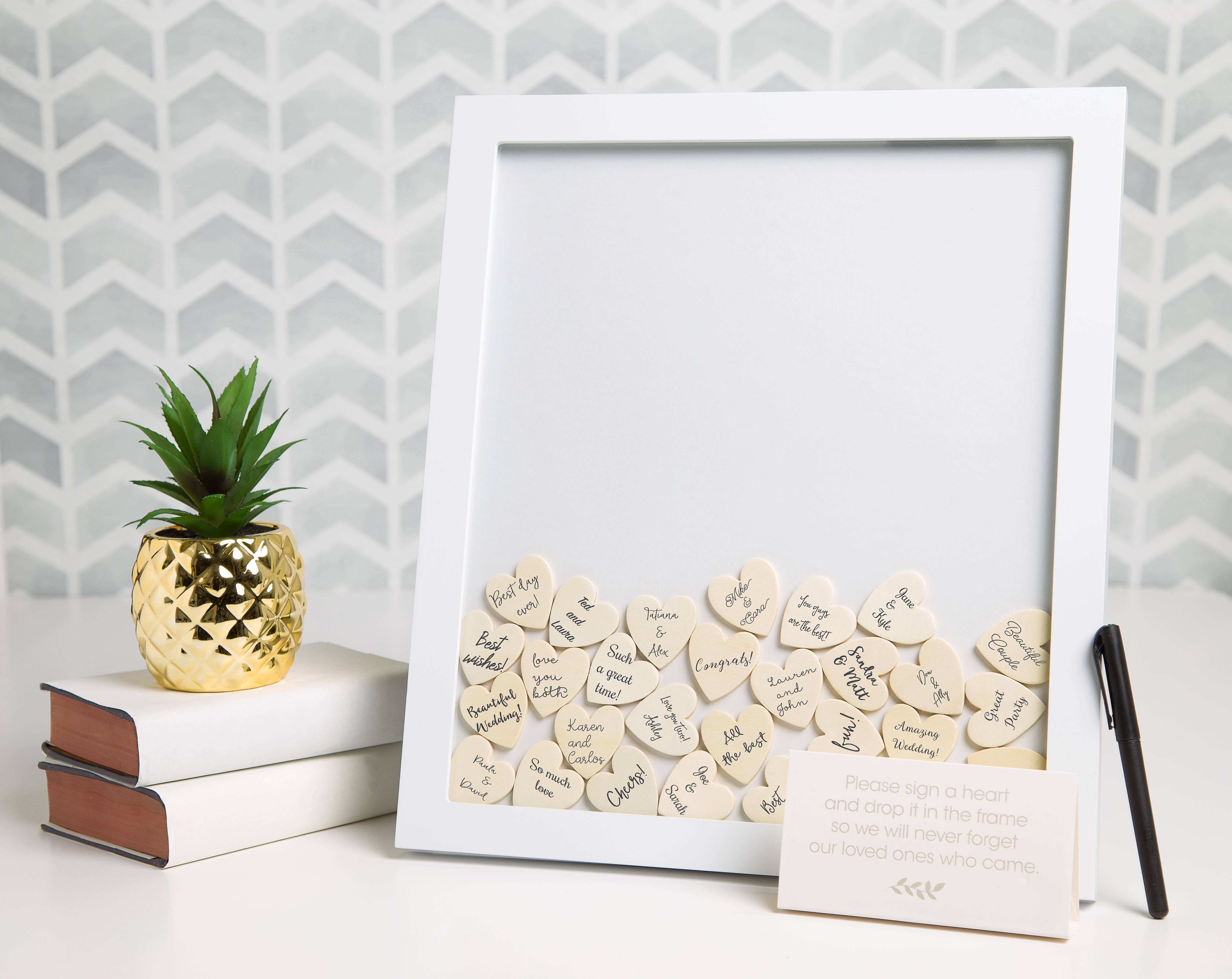 Pearhead - Wholesale Guest Book - Wedding Guestbook Frame, White1