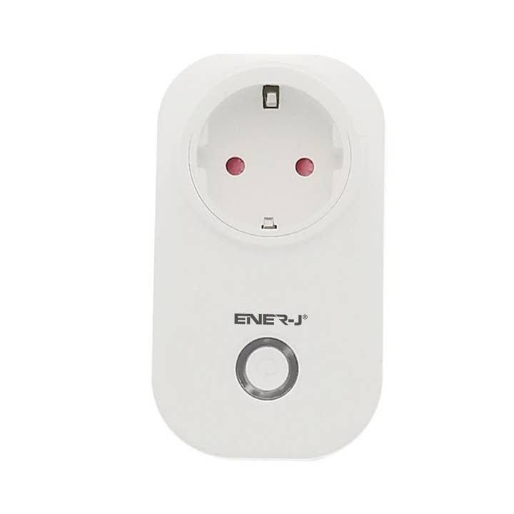 Enchufe inteligente WiFi EU de carga máxima de 1600W con monitor de energía, funciona con Amazon Alexa y Google Home, con monitoreo de energía, control por aplicación y voz. para venta al por mayor de ENER-J