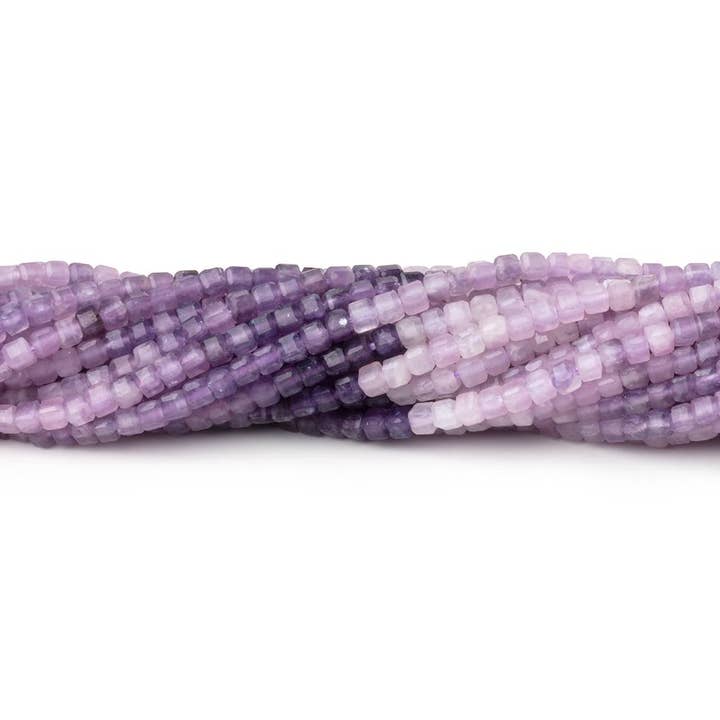 Beads of Cambay – wholesale Beads – 2mm Cape Amethyst Micro Faceted Cube Beads 12.5 inch 140 Beads