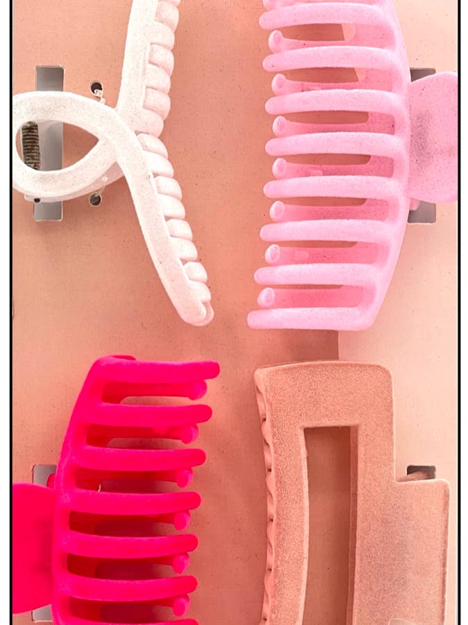 Garras de terciopelo surtidas de 4 piezas, chicle para venta al por mayor de CooCoo Beauty