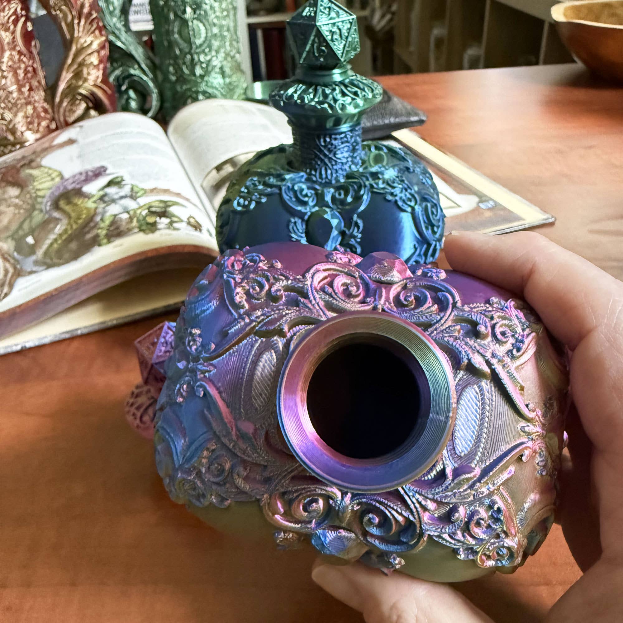 American Carver LLC - Wholesale Dice - Potion Bottle Dice Keeper | RPG, D&D, Daggerheart | Cosplay7