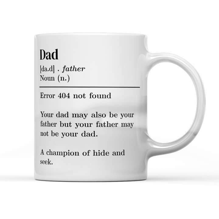 SmartyPants - Wholesale Coffee Mug - "Dad" Dictionary Definition Mug Sarcastic Father's Day Gift
