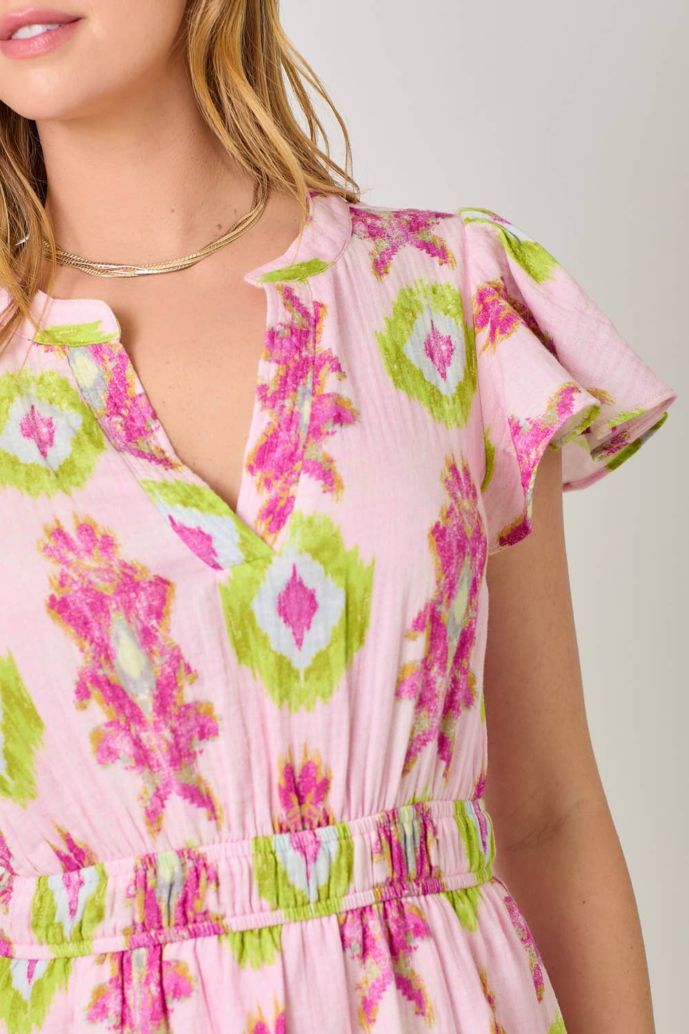 Mystree – Engroshandel Kjole - Dame – 61021 Trykt Dobbel Gauze Kjole5