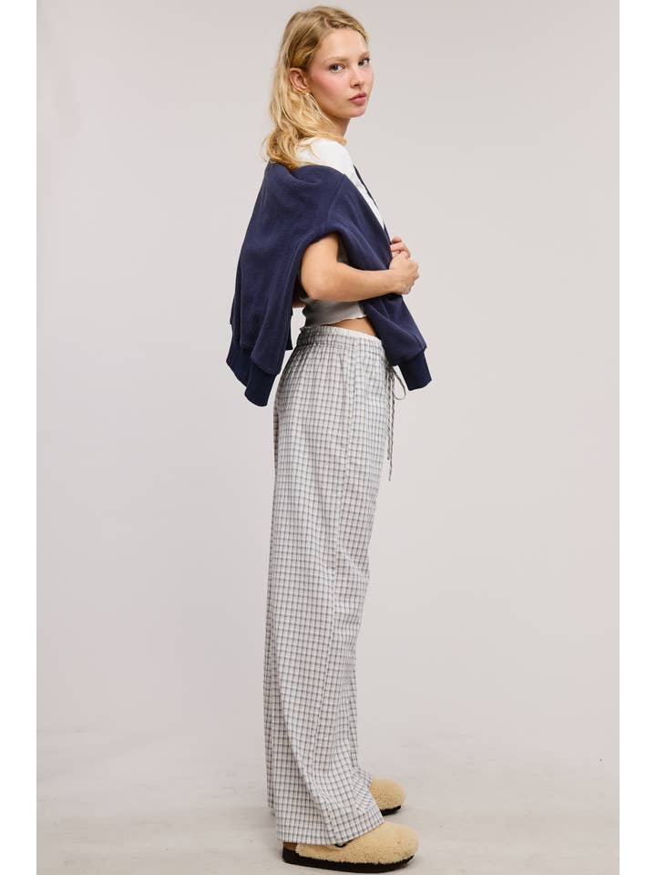 Mimosa - Wholesale Lounge Sweatpants/Joggers - Women's - Gingham Boxer Lounge Pants with Contrast Waistband18