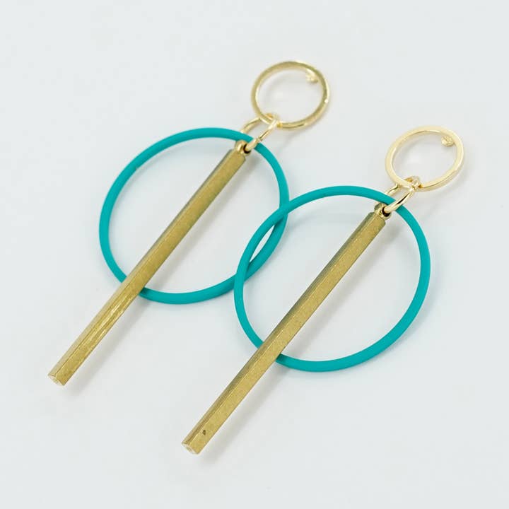Simple Lines Geometric Drop Earrings for wholesale by Copper Bee