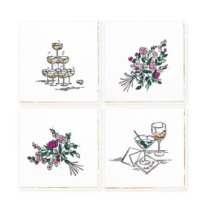 Serviettes de cocktail, Toile de mariée pour la vente par Kate Spade New York by Lifeguard Press