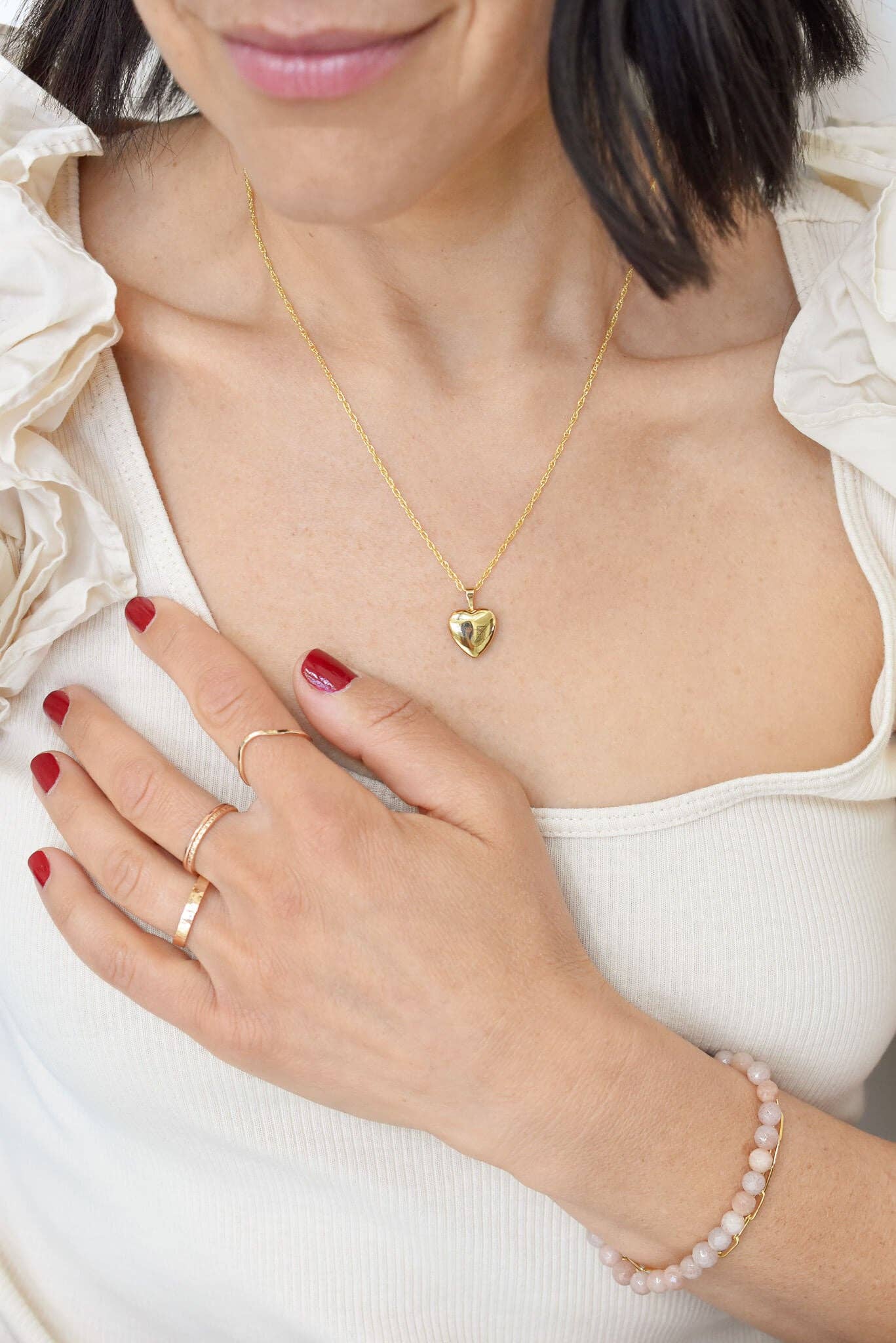 Gold Fill Heart Locket Necklace for wholesale on Faire1