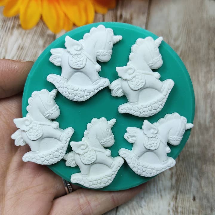 Rocking Horse Mold 5pcs 3cm in silicone for resin for wholesale by Serena Creazione di Serena Stampone