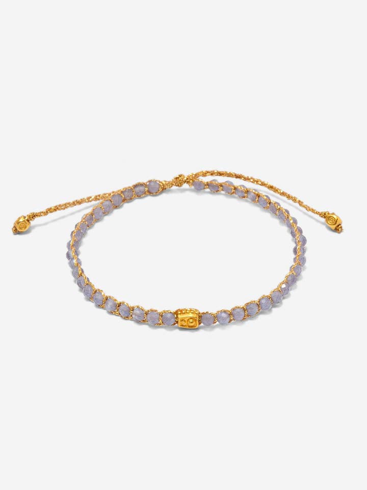 Lavender Crystal Bracelet | Gold for wholesale by Nusands