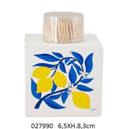 'Selena' Toothpick Holder 6.5 X 6.5 X H.8.3 cm for wholesale by Faye