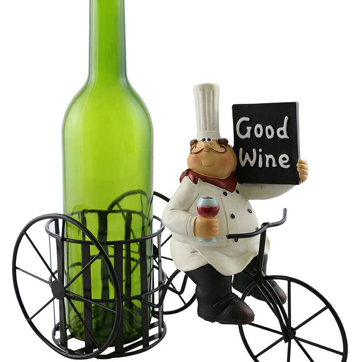 11 x 9 Bottle Holder Old Chef With Sign for wholesale by Three Star IM/EX Inc.