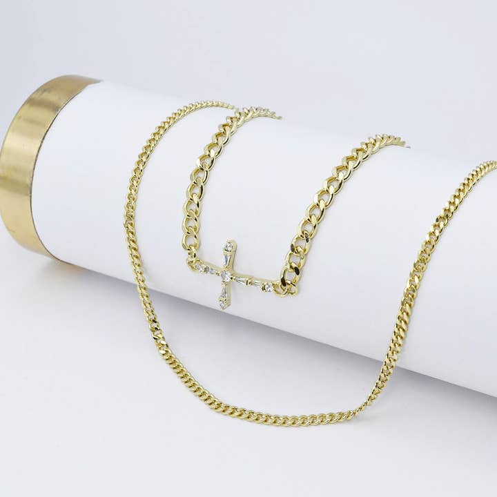 Side of Grace Layer Necklace for wholesale by Treasure Jewels Inc.