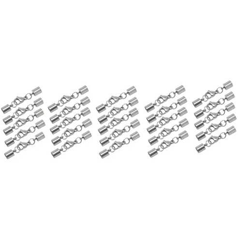 Mandala Crafts – wholesale Hantverkstillbehör – Sladdändlock för smyckestillverkning, Kumihimo ändlock 25 uppsättningar