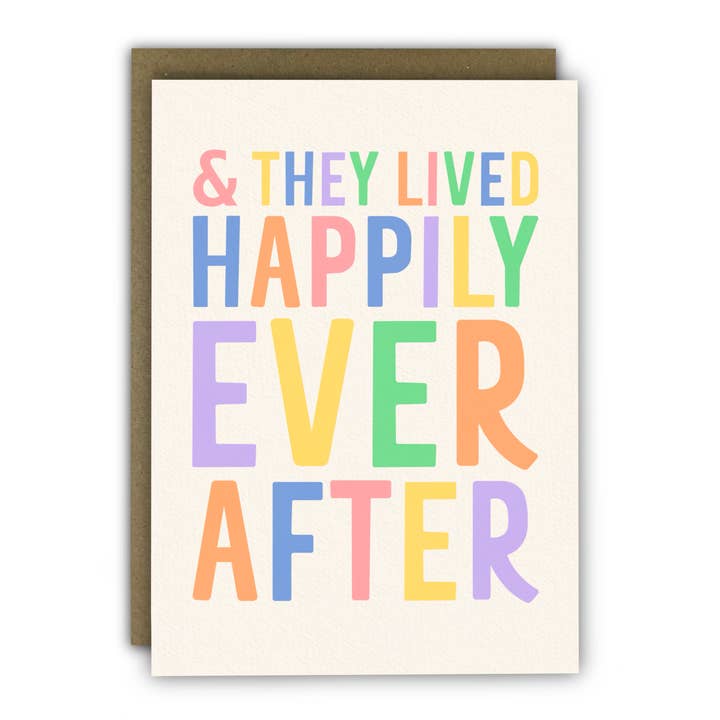 Funny Wedding Card - A6 - Happily Ever After Congratulations for wholesale by RUNNING WITH SCISSORS