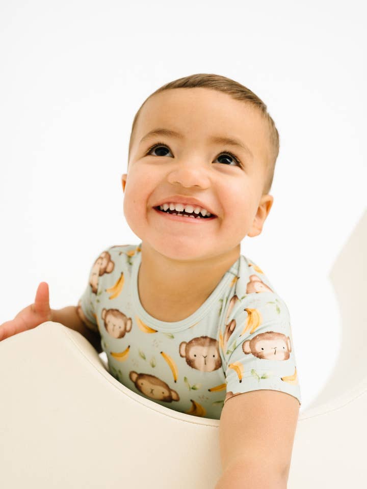 Little One Shop - Wholesale Top & Short Set - Kids - Monkey Mischief Bamboo Shorts Set6