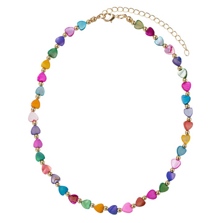 Kids Multi Heart Beaded Necklace for wholesale by Jane Marie