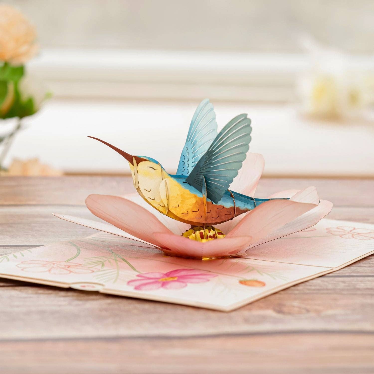 Unipop Cards, LLC - Wholesale Birthday Card - Hummingbird Pop Up Card - Mother's Day pop up Card6