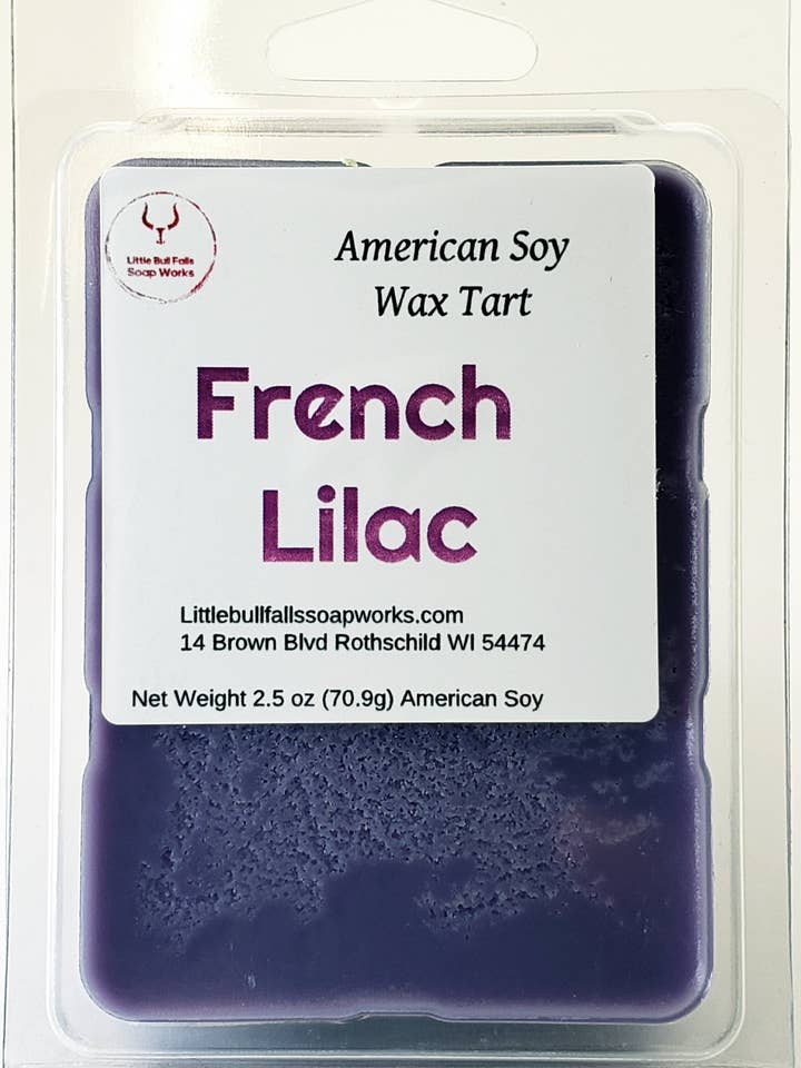 Cera di soia French Lilac Melt per la vendita all'ingrosso da parte di Little Bull Falls Soap Works