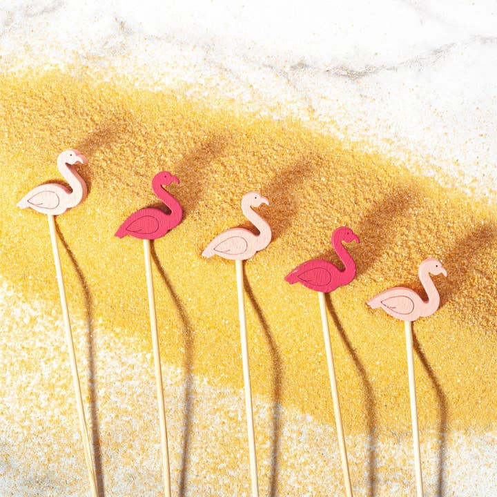 Flamingo Cocktail Picks, Set of 50 for wholesale by ViVi Vitello