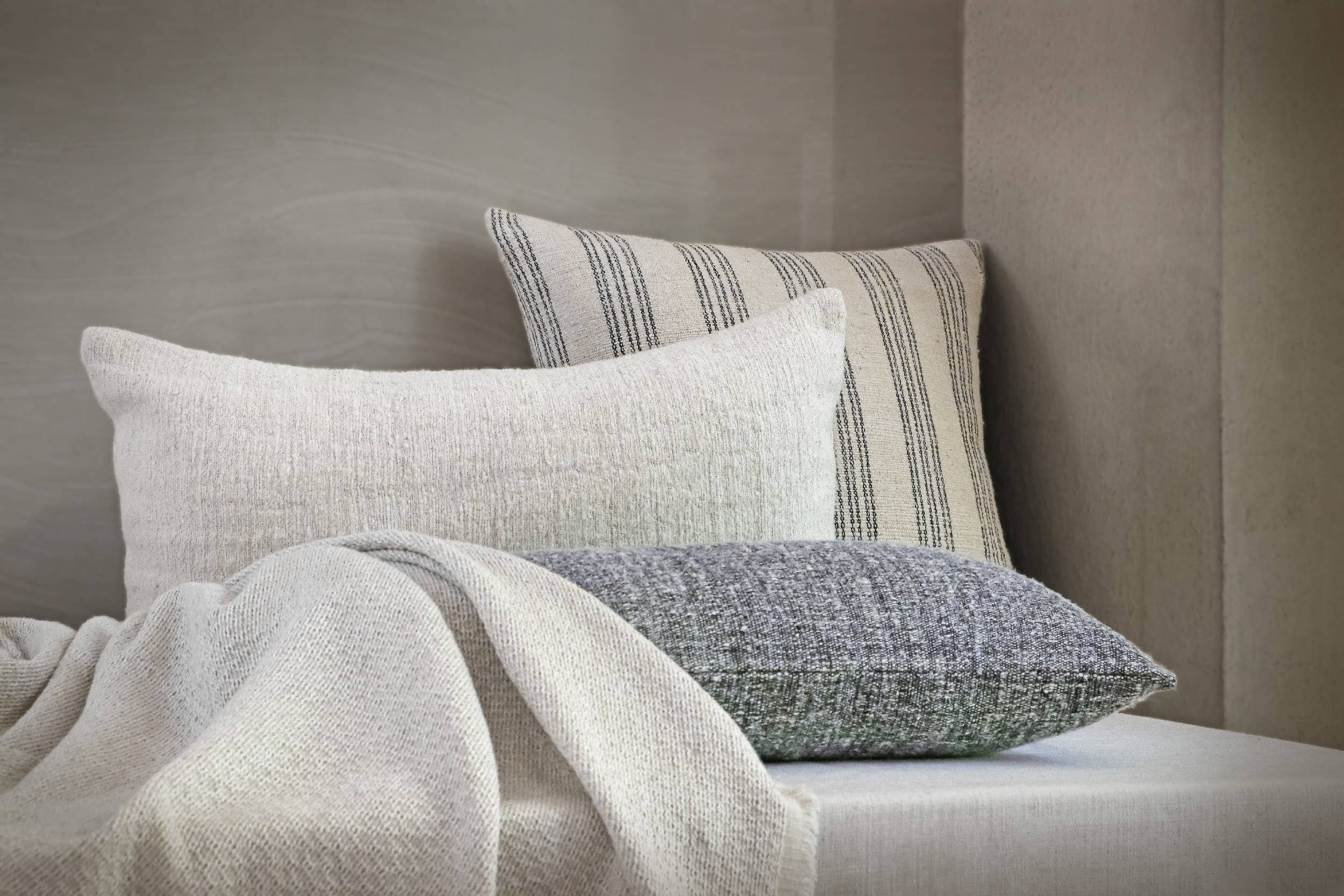 NAKI & SSAM INC. - Wholesale Throw Pillow Cover - Mysa Collection 24in. X 14in. Lumbar Cotton Nettle Solid8