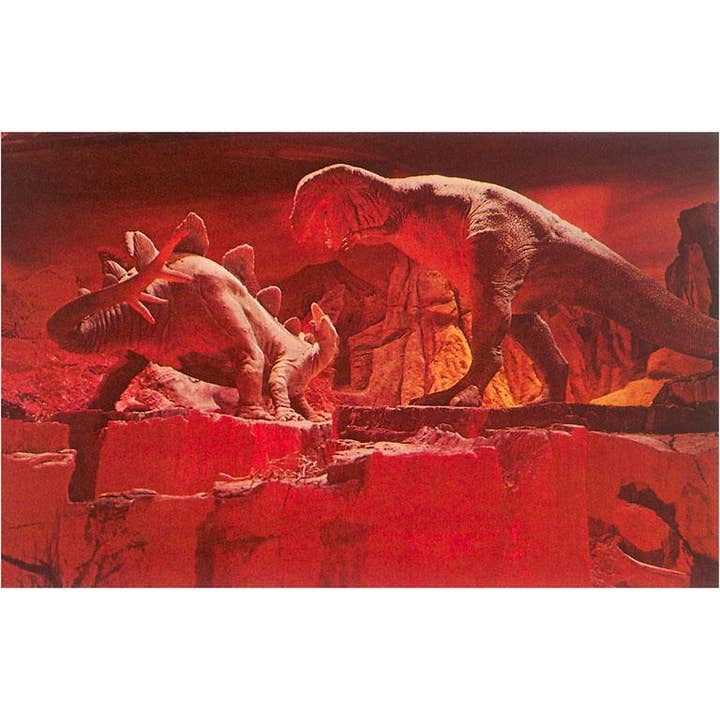 Postal NP-463 Diorama de Dinosaurio Ardiente para venta al por mayor de Found Image Press
