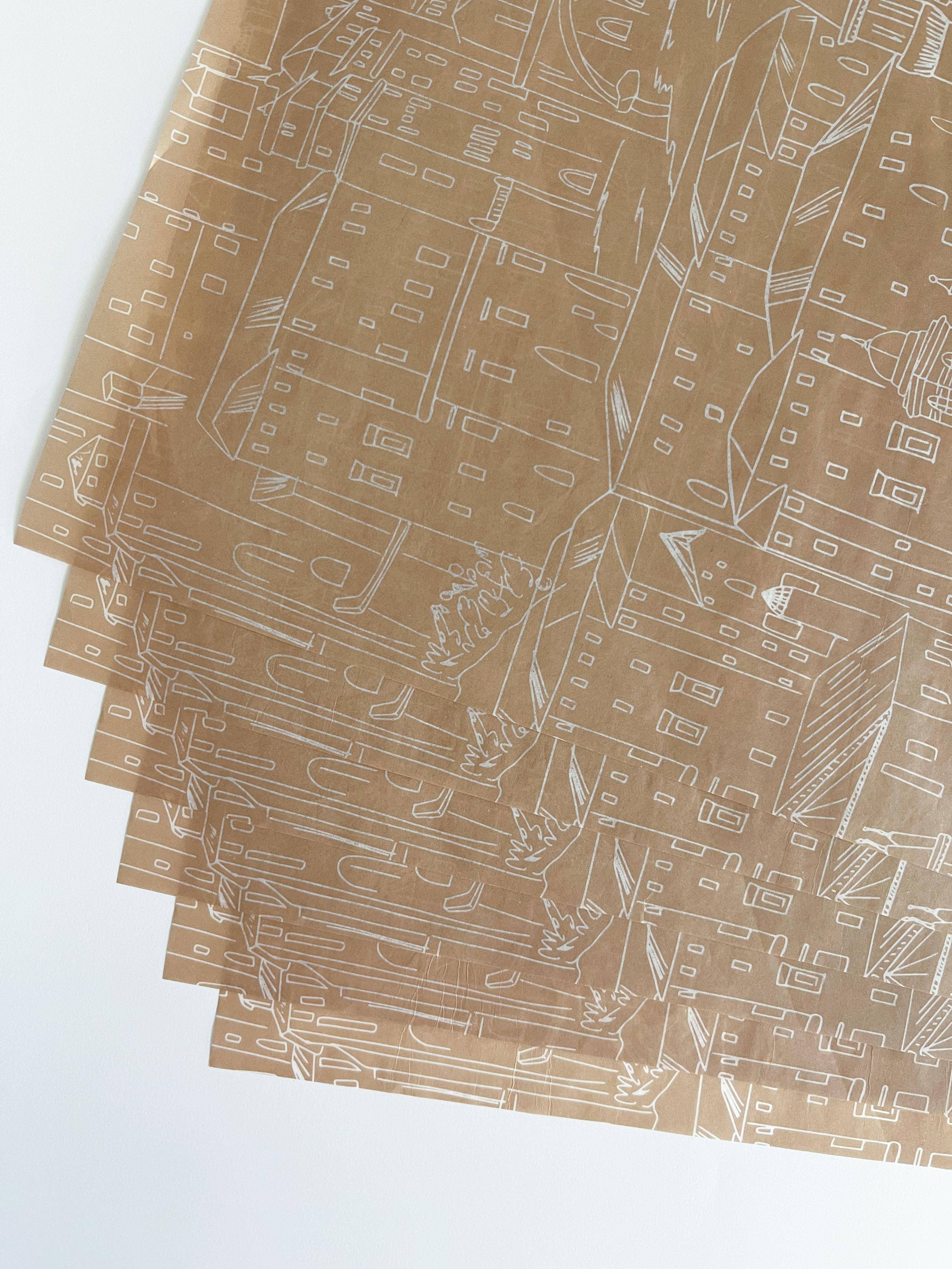 Sablewood Paper Company - Wholesale Tissue Paper - Terra Cotta City Tissue Paper – Pack of 62