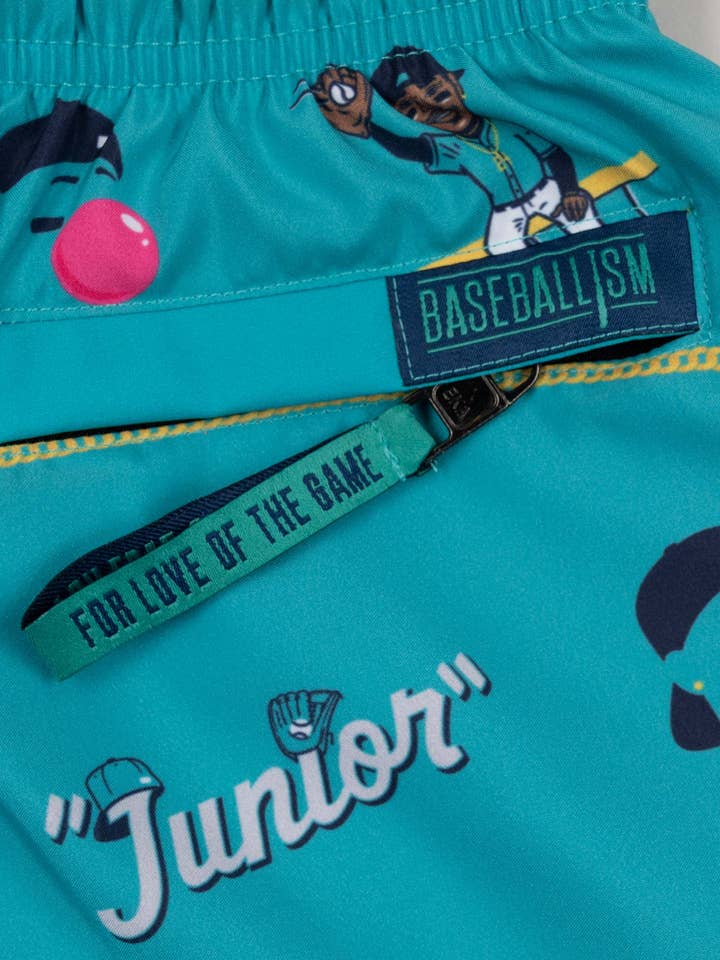 Baseballism - Wholesale Swim Shorts - Kids - Ken Griffey Jr. Cage Trunks - Youth