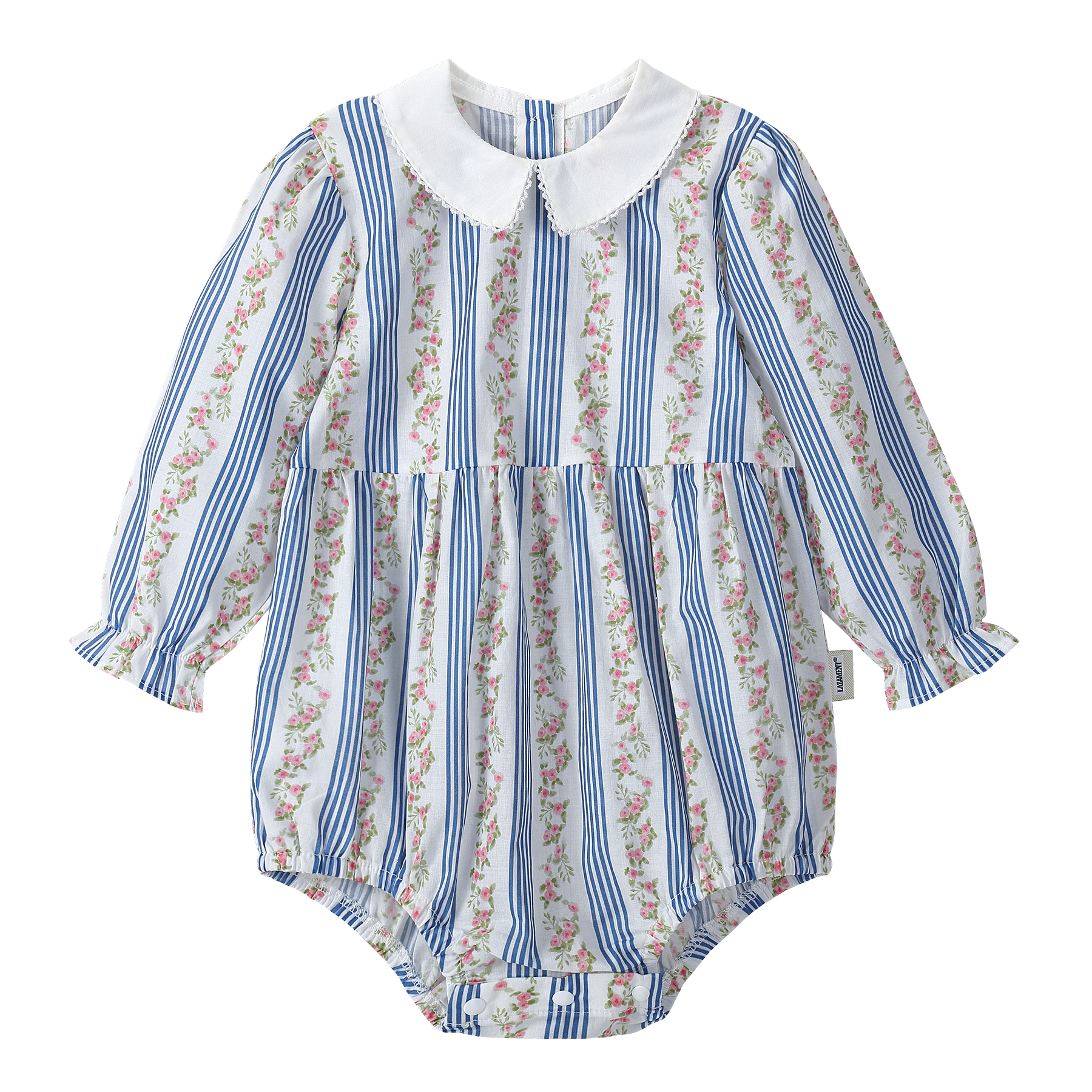 Bear's Little Fish - Wholesale Bodysuit (Non-Footed) - Baby - ORGANIC COTTON BLOOMER ROMPER – BLUE FLAX1