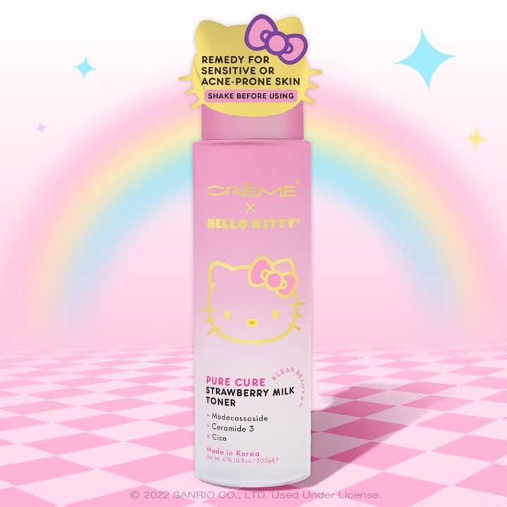 GenFresh - Wholesale Facial Toner - The Crème Shop x Hello Kitty Pure Cure Strawberry Milk Toner