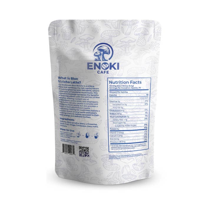 Enoki Cafe - Wholesale Health/Detox Tea - Blue Matcha Latte - 16oz5