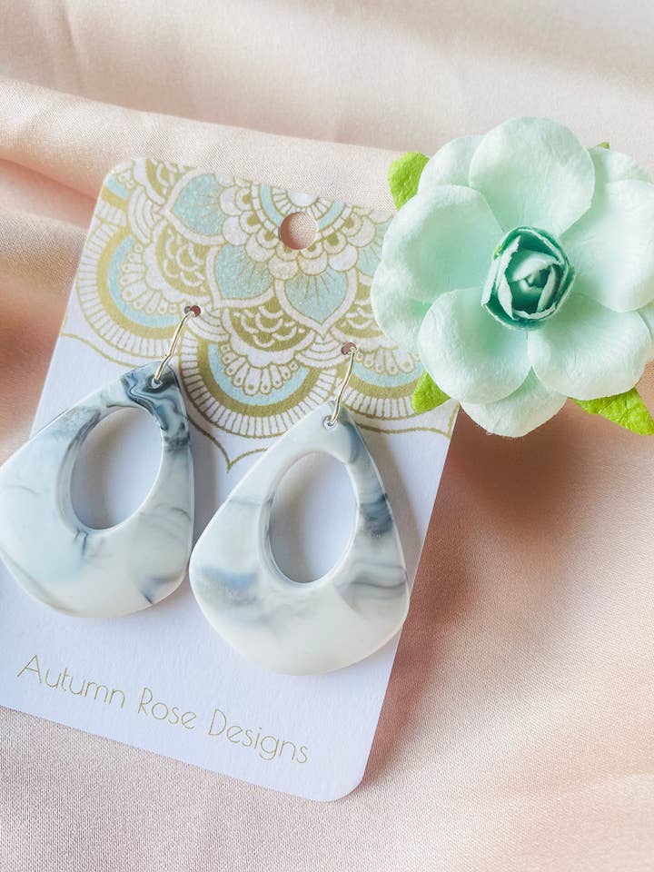 Kunstnerisk akryl øreringe for engroshandel hos Autumn Rose Designs