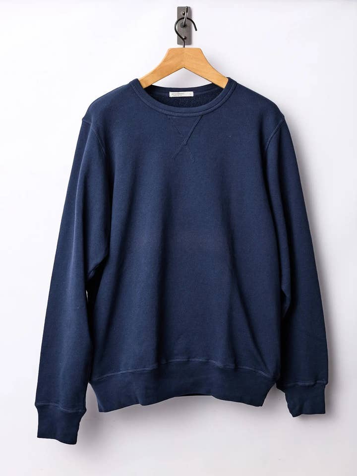 French Terry Sweatshirt - Navy for wholesale by Grown and Sewn